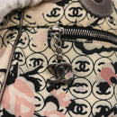 CHANEL Tote Bag Canvas Multicolor Silver CC Auth 142753-17