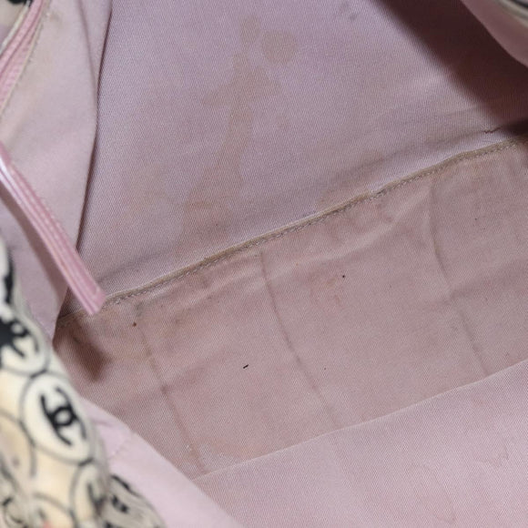 CHANEL Tote Bag Canvas Multicolor Silver CC Auth 142753