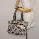 CHANEL Tote Bag Canvas Multicolor Silver CC Auth 142753-21