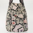 CHANEL Tote Bag Canvas Multicolor Silver CC Auth 142753-4