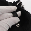 CHANEL Ketten-Umhängetasche Baumwolle Schwarz Silber CC Auth 142754-10