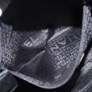 CHANEL Ketten-Umhängetasche Baumwolle Schwarz Silber CC Auth 142754-23