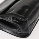 CHANEL Chain Shoulder Bag Patent leather Black Gold CC Auth 142755-9