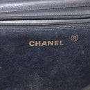 CHANEL Chain Shoulder Bag Patent leather Black Gold CC Auth 142755-21