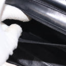 CHANEL Chain Shoulder Bag Patent leather Black Gold CC Auth 142755-24