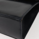 Salvatore Ferragamo Vala Hand Bag Leather Navy Gold Auth 142756-15