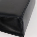 Salvatore Ferragamo Vala Hand Bag Leather Navy Gold Auth 142756-16