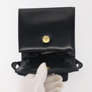 Salvatore Ferragamo Vala Hand Bag Leather Navy Gold Auth 142756-10