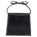 Salvatore Ferragamo Vala Hand Bag Leather Navy Gold Auth 142756-2