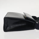 Salvatore Ferragamo Vala Hand Bag Leather Navy Gold Auth 142756-3