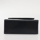 Salvatore Ferragamo Vala Hand Bag Leather Navy Gold Auth 142756-5