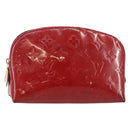 LOUIS VUITTON Vernis Pochette Cosmetic PM Rouge Grunadine M91746 LV Auth 142757-1