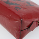 LOUIS VUITTON Vernis Pochette Cosmetic PM Rouge Grunadine M91746 LV Auth 142757-15
