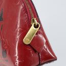 LOUIS VUITTON Vernis Pochette Cosmetic PM Rouge Grunadine M91746 LV Auth 142757-17