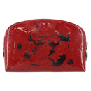 LOUIS VUITTON Vernis Pochette Cosmetic PM Rouge Grunadine M91746 LV Auth 142757-2