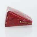 LOUIS VUITTON Vernis Pochette Cosmetic PM Rouge Grunadine M91746 LV Auth 142757-3