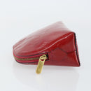 LOUIS VUITTON Vernis Pochette Cosmetic PM Rouge Grunadine M91746 LV Auth 142757-4