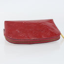 LOUIS VUITTON Vernis Pochette Cosmetic PM Rouge Grunadine M91746 LV Auth 142757-5