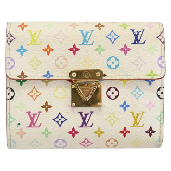 LOUIS VUITTON Multicolor Portefeuille Koala Rich Wallet White M58081 Auth 142759