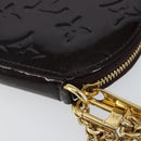 LOUIS VUITTON Vernis Porte Monnaie Ecruil Coin Purse Amarante M91386 Auth 142760-15