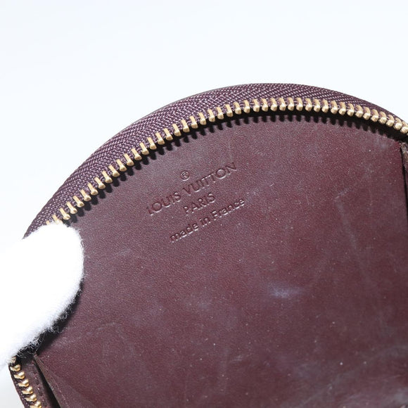 LOUIS VUITTON Vernis Porte Monnaie Ecruil Coin Purse Amarante M91386 Auth 142760