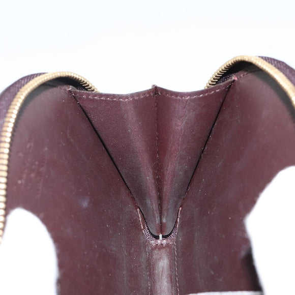 LOUIS VUITTON Vernis Porte Monnaie Ecruil Coin Purse Amarante M91386 Auth 142760