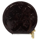 LOUIS VUITTON Vernis Porte Monnaie Ecruil Coin Purse Amarante M91386 Auth 142760-2