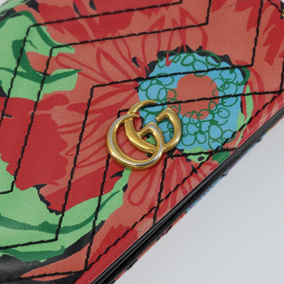 GUCCI GG Marmont Ken Scott Wallet Leather Black 466492 Auth 142761