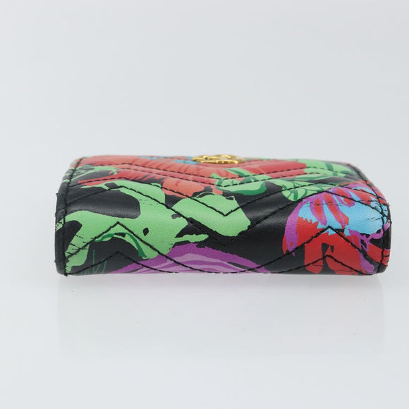 GUCCI GG Marmont Ken Scott Wallet Leather Black 466492 Auth 142761