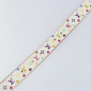 LOUIS VUITTON Monogram Multicolor Ceinture LV Cut Belt 35.8"" White Auth 142762-8
