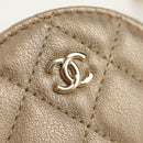 CHANEL Matelasse AirPods Case & Coin Purse 2024 Year Gift Gold CC Auth 142763M-15