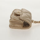 CHANEL Matelasse AirPods Case & Coin Purse 2024 Year Gift Gold CC Auth 142763M-22