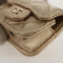 CHANEL Matelasse AirPods Case & Coin Purse 2024 Year Gift Gold CC Auth 142763M-26