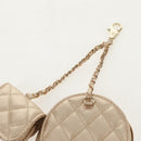 CHANEL Matelasse AirPods Case & Coin Purse 2024 Year Gift Gold CC Auth 142763M-8