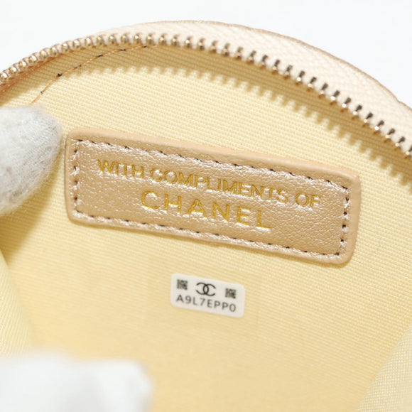 CHANEL Matelasse AirPods Case & Coin Purse 2024 Year Gift Gold CC Auth 142763M