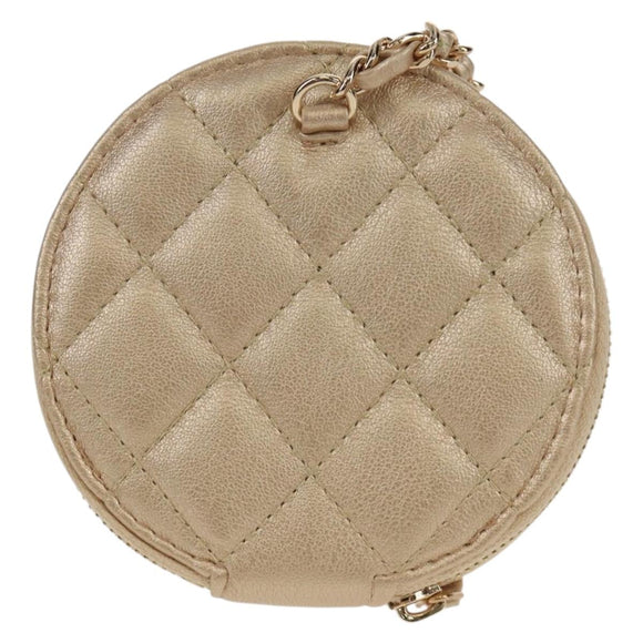 CHANEL Matelasse AirPods Case & Coin Purse 2024 Year Gift Gold CC Auth 142763M