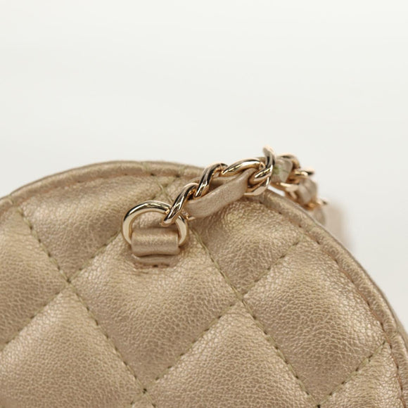 CHANEL Matelasse AirPods Case & Coin Purse 2024 Year Gift Gold CC Auth 142763M