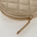 CHANEL Matelasse AirPods Case & Coin Purse 2024 Year Gift Gold CC Auth 142763M-14