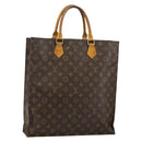 LOUIS VUITTON Monogram Sac Plat Hand Bag M51140 LV Auth 142770-1