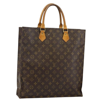 LOUIS VUITTON Monogram Sac Plat Hand Bag M51140 LV Auth 142770