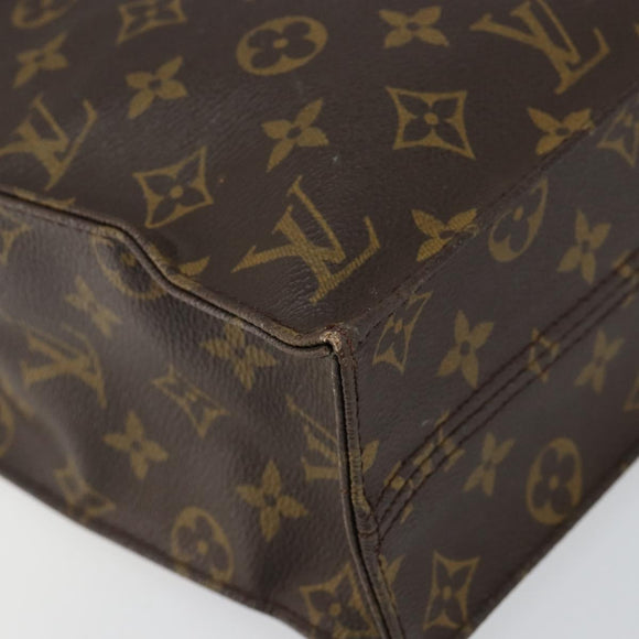 LOUIS VUITTON Monogram Sac Plat Hand Bag M51140 LV Auth 142770