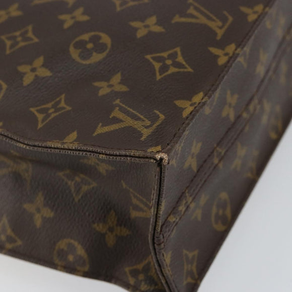 LOUIS VUITTON Monogram Sac Plat Hand Bag M51140 LV Auth 142770