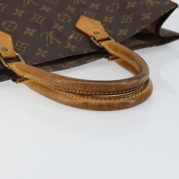 LOUIS VUITTON Monogram Sac Plat Hand Bag M51140 LV Auth 142770