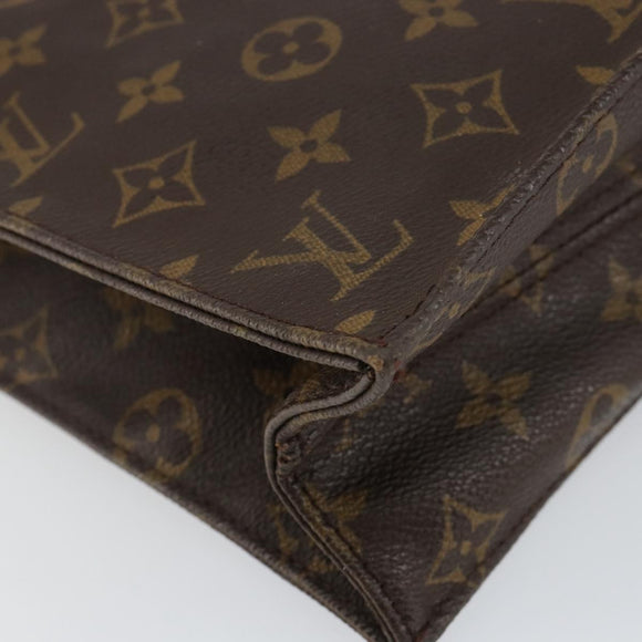 LOUIS VUITTON Monogram Sac Plat Hand Bag M51140 LV Auth 142771