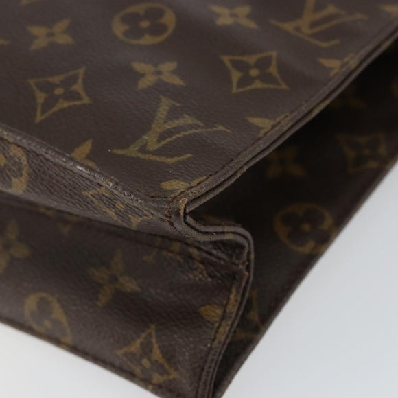 LOUIS VUITTON Monogram Sac Plat Hand Bag M51140 LV Auth 142771