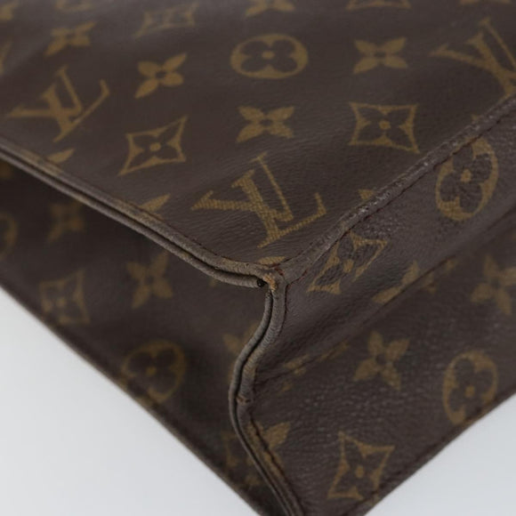 LOUIS VUITTON Monogram Sac Plat Hand Bag M51140 LV Auth 142771