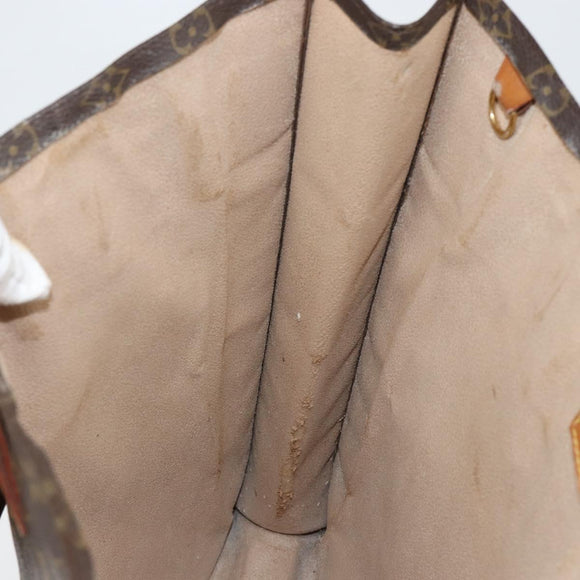 LOUIS VUITTON Monogram Sac Plat Hand Bag M51140 LV Auth 142771