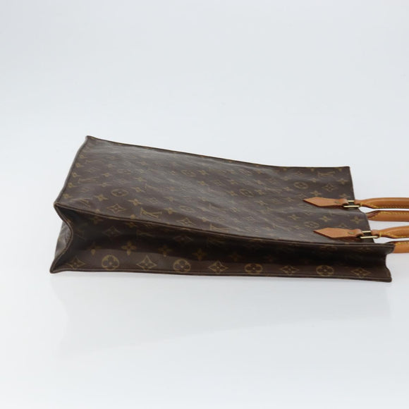 LOUIS VUITTON Monogram Sac Plat Hand Bag M51140 LV Auth 142771