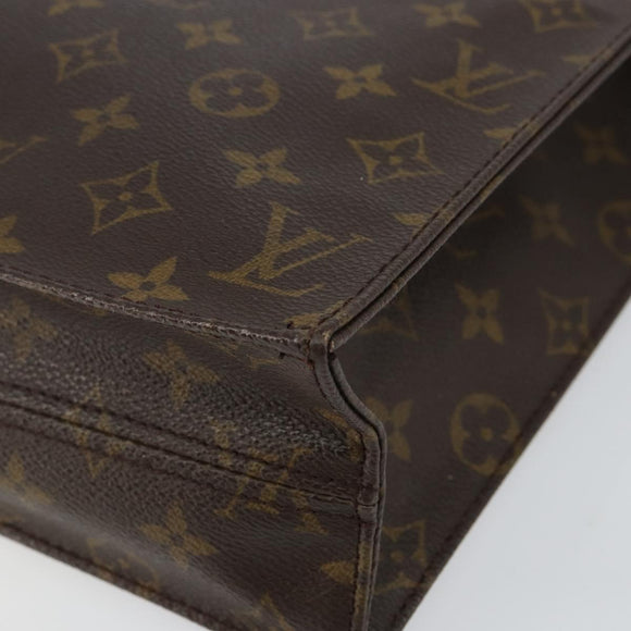 LOUIS VUITTON Monogram Sac Plat Hand Bag M51140 LV Auth 142772