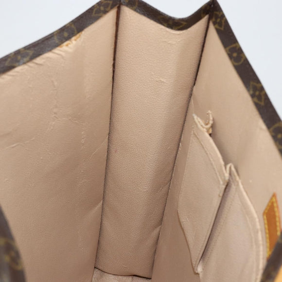 LOUIS VUITTON Monogram Sac Plat Hand Bag M51140 LV Auth 142772